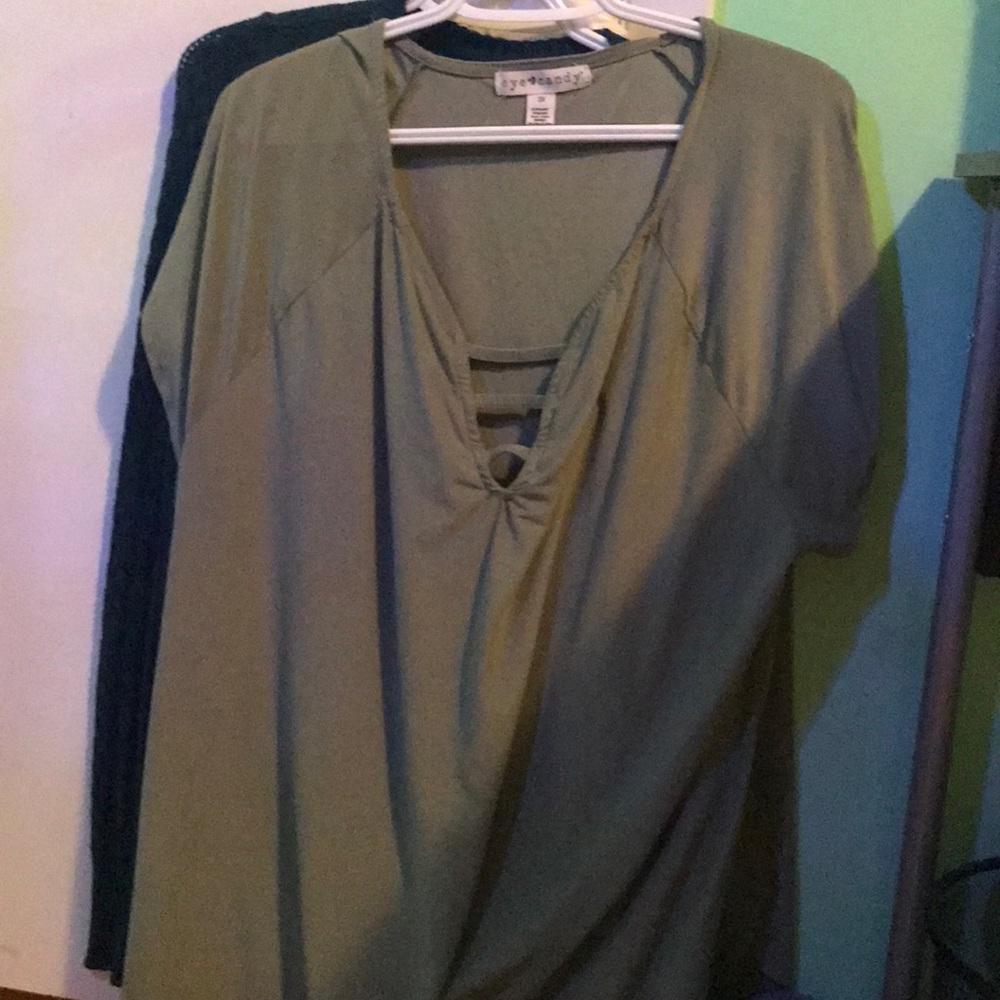 Olive green tee shirt
